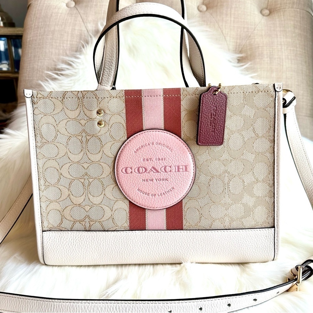 COACH Dempsey Carryall Bag In Signature Jacquard With Stripe And Coach Patch